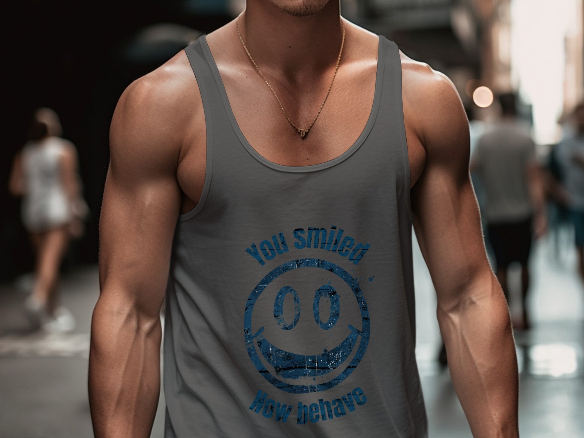 You Smiled Now Behave Graphic Tank Top product