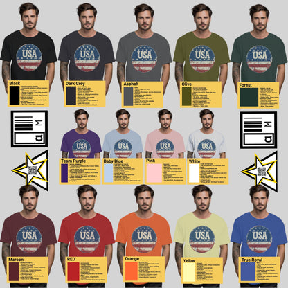Patriotic USA Graphic Tee for Men Premium Unisex Product