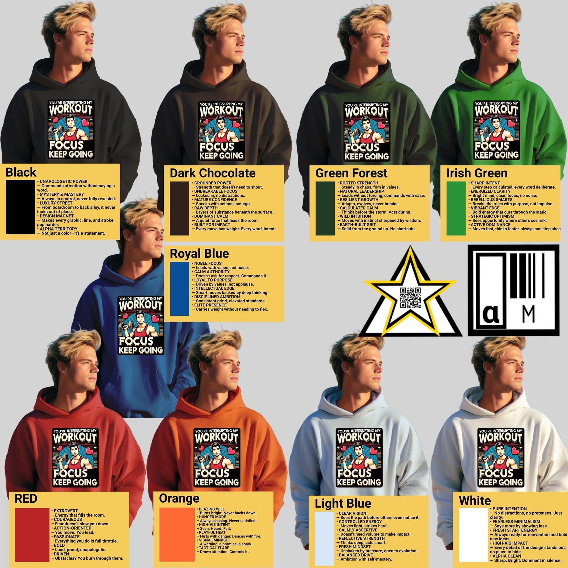 Motivational Workout Hoodie Focus Keep Going product