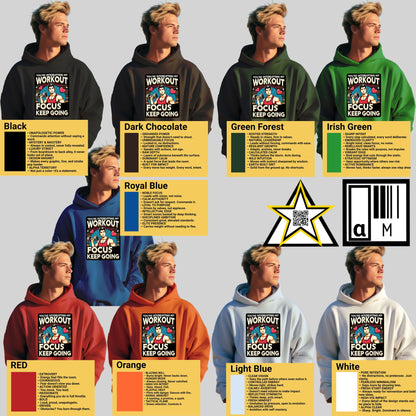 Motivational Workout Hoodie Focus Keep Going product