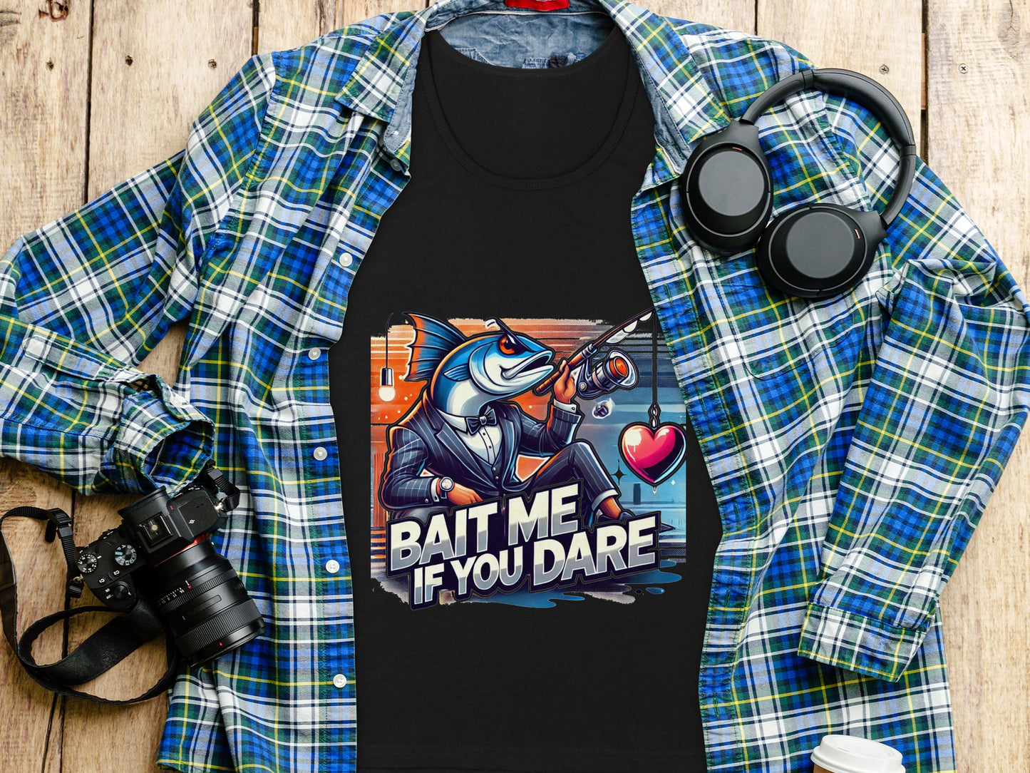 Bait Me If You Dare Graphic T-Shirt Fishing Product