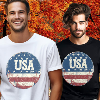 Vintage USA Flag Graphic Men's T-Shirt Casual product