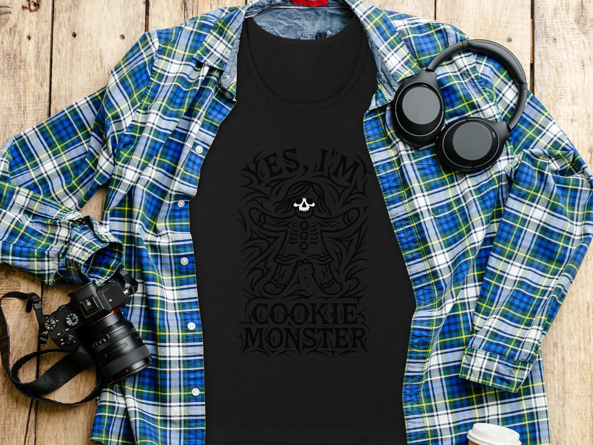 Yes I'm Cookie Monster with Gingerbread Design product type