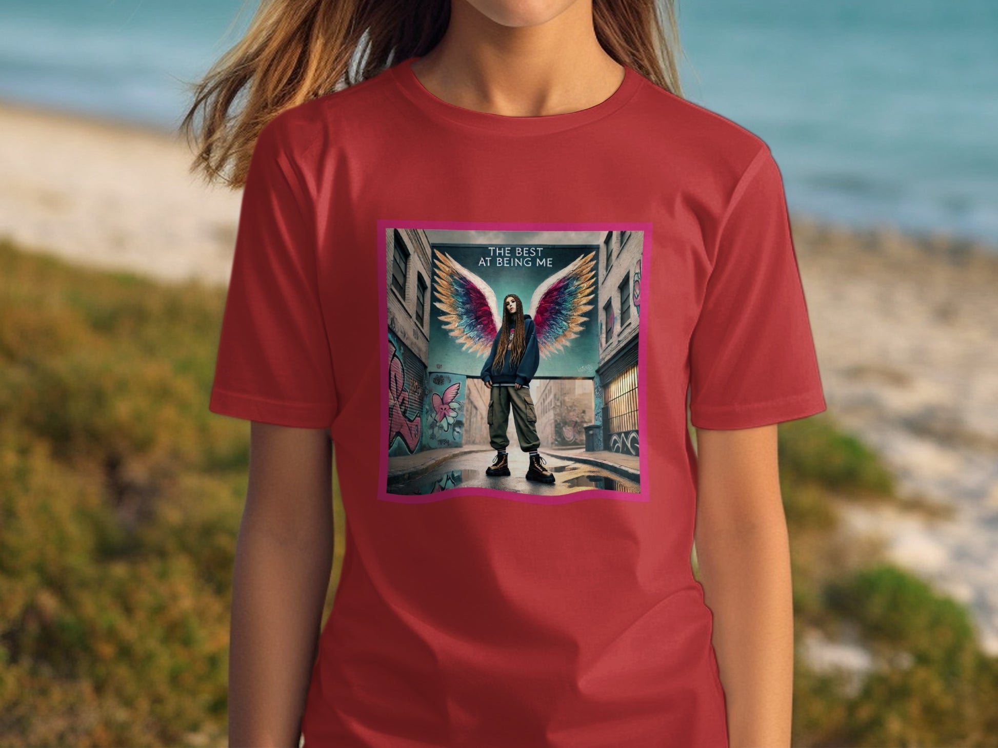 The Best at Being Me Colorful Graphic T-shirt product