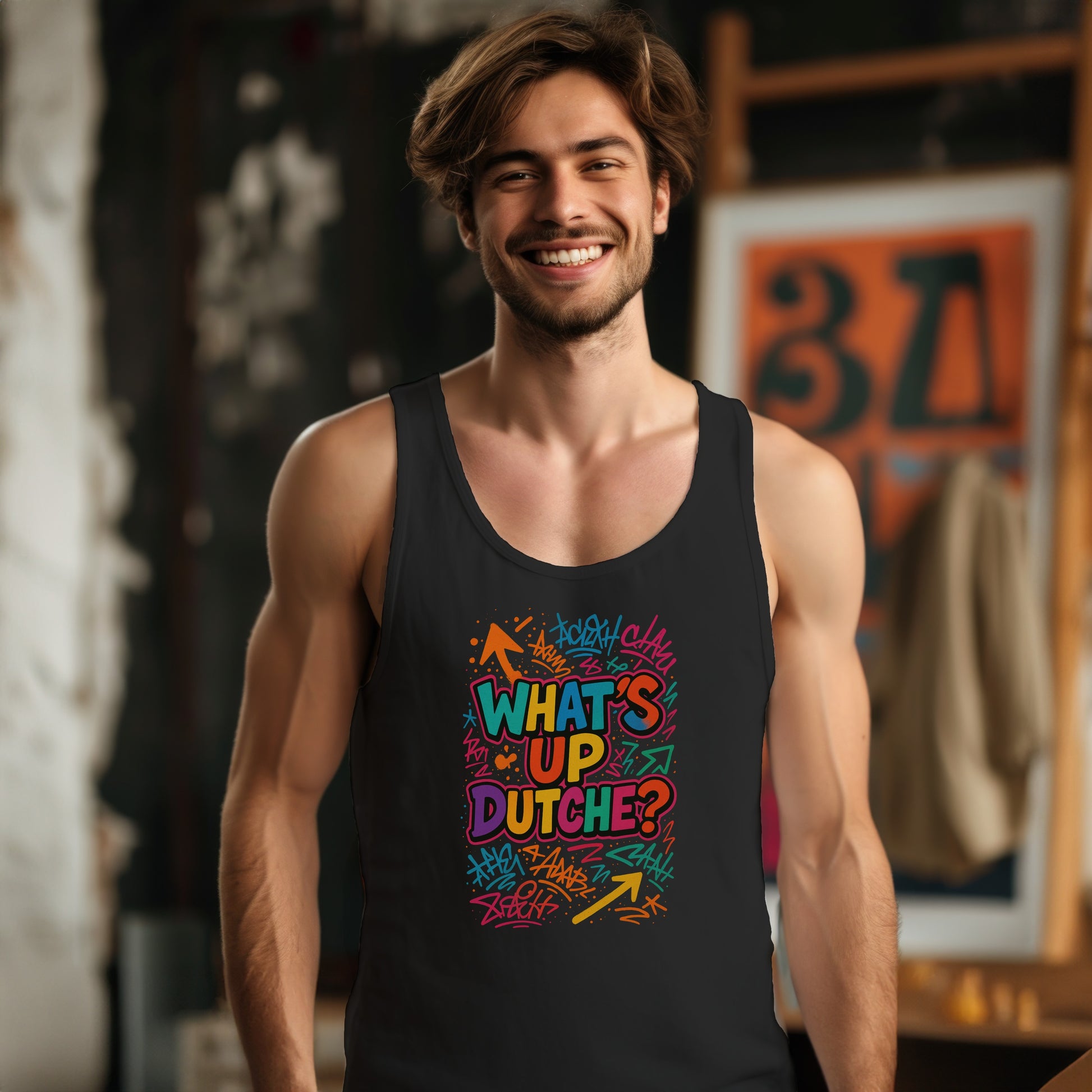 Colorful What's Up Dutchie Graphic Tank Top product