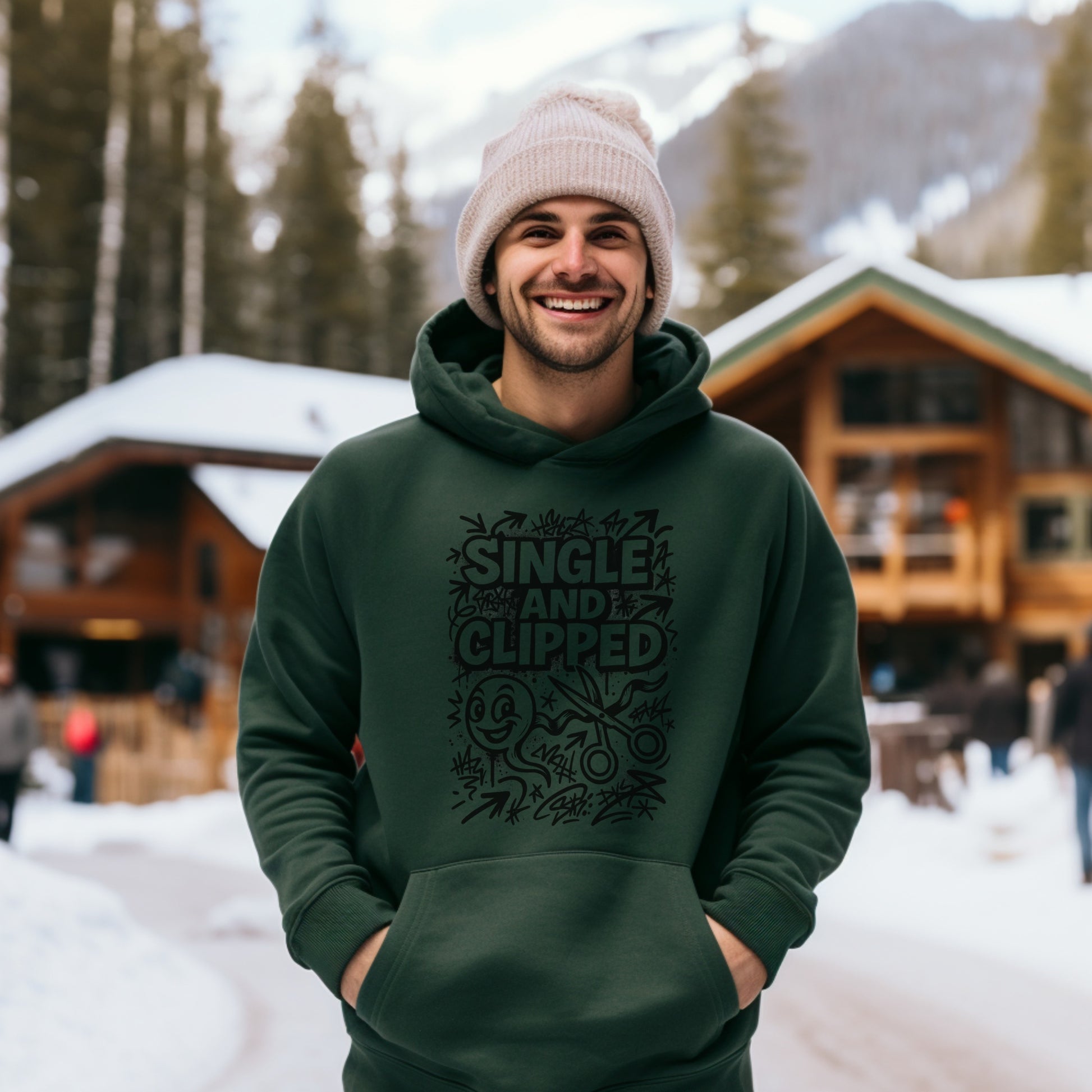 Single and Clipped Graphic Hoodie product