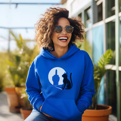 Funny Cat and Gesture Graphic Hoodie product