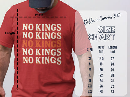 No Kings Repeated Design T-Shirt