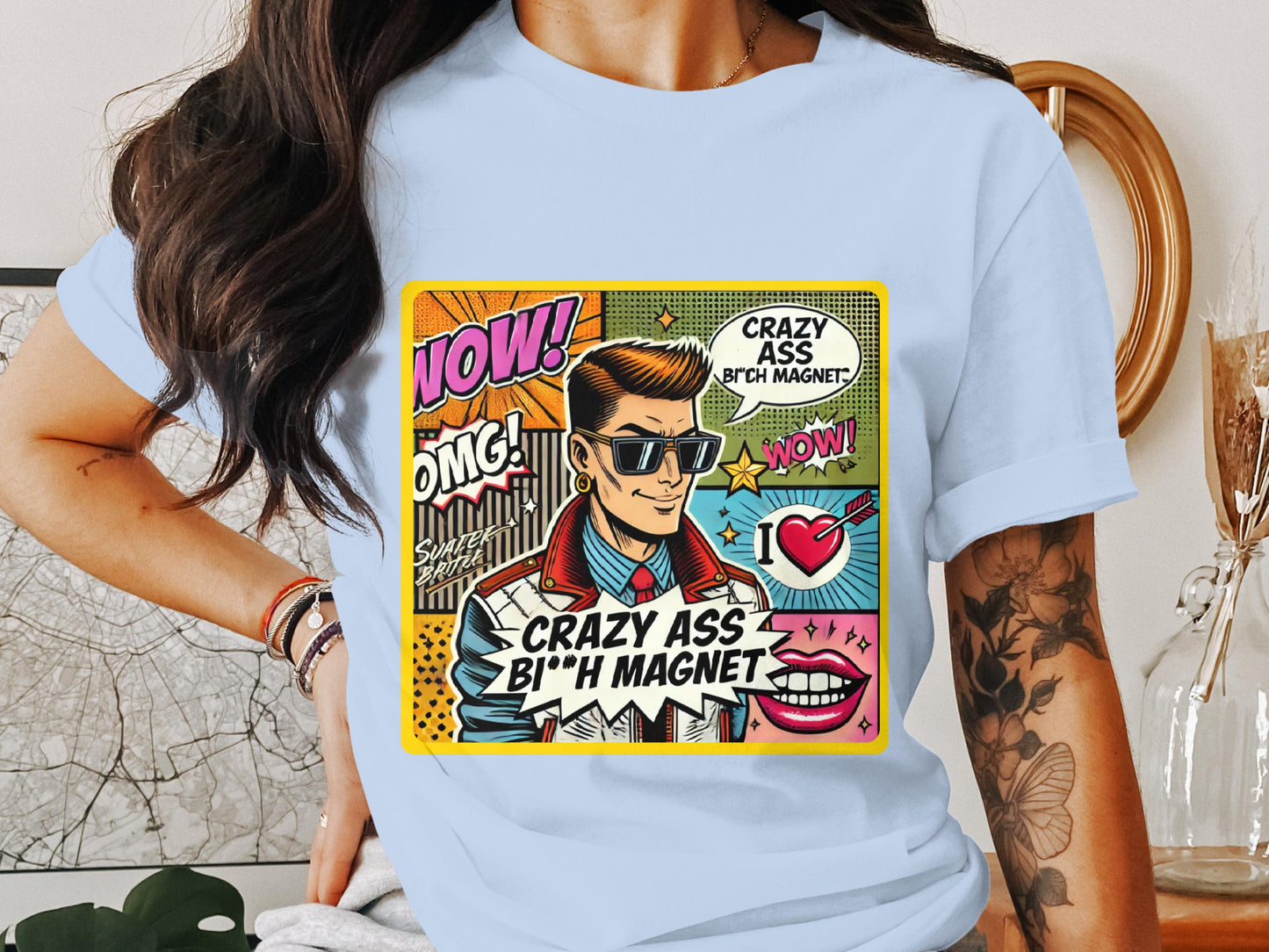 Crazy Ass Bit*h Magnet Funny Comic Style product