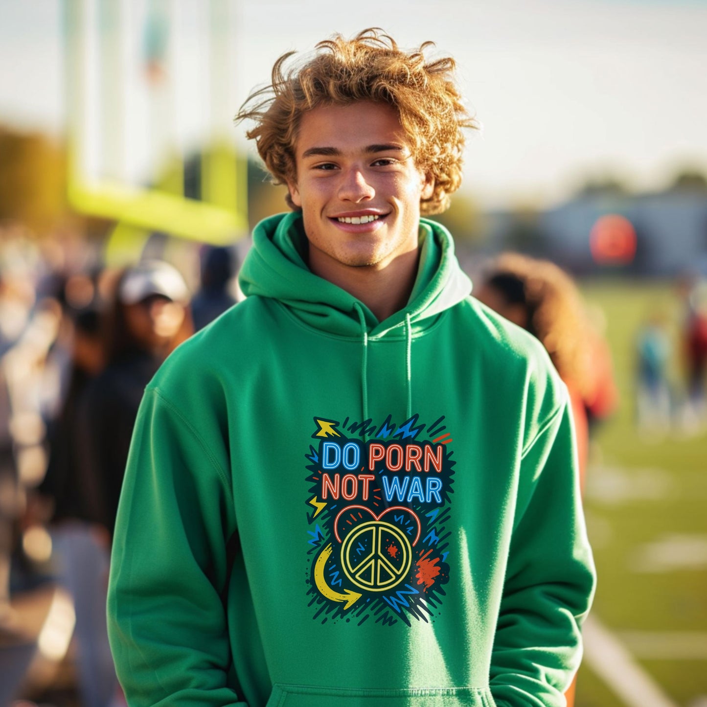 Do Porn Not War Green Hoodie product