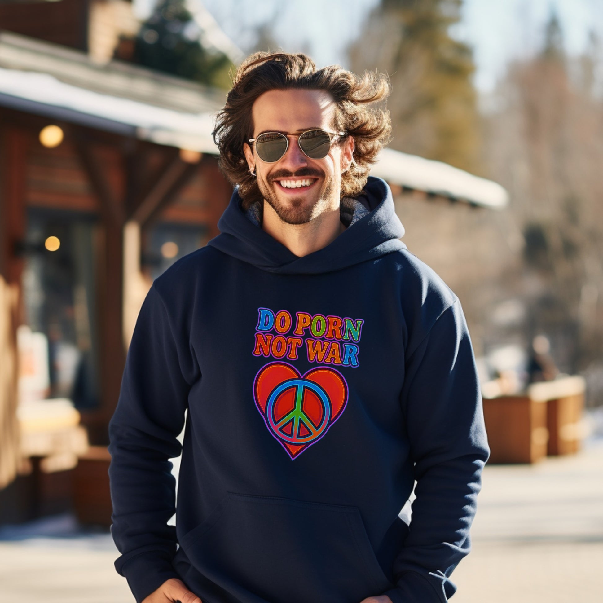 Do Porn Not War Peace Symbol Hoodie product