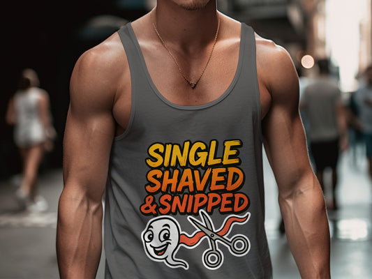 Single Shaved and Snipped Graphic Tank Top product type