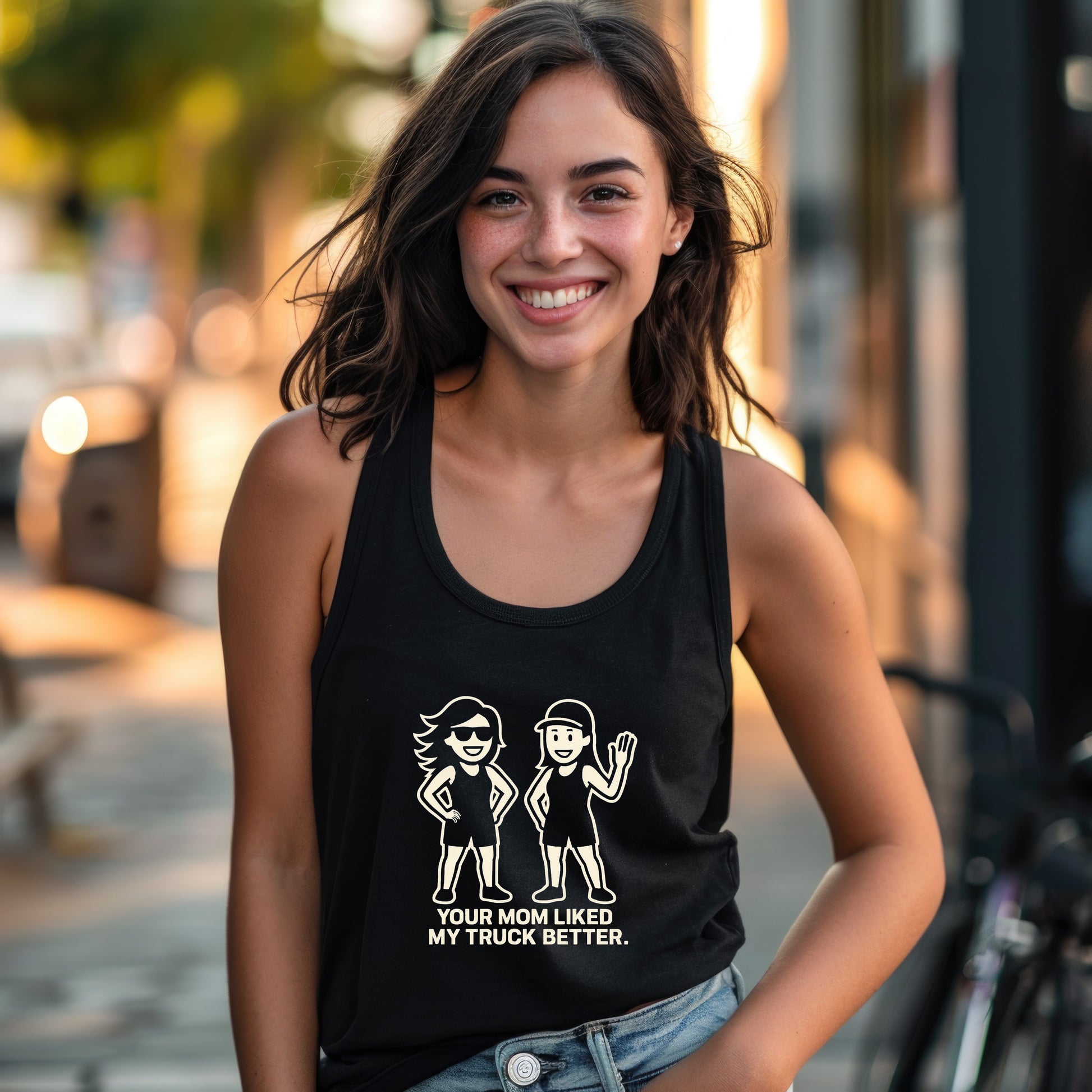 Your Mom Liked My Truck Better Women's Tank Top Product