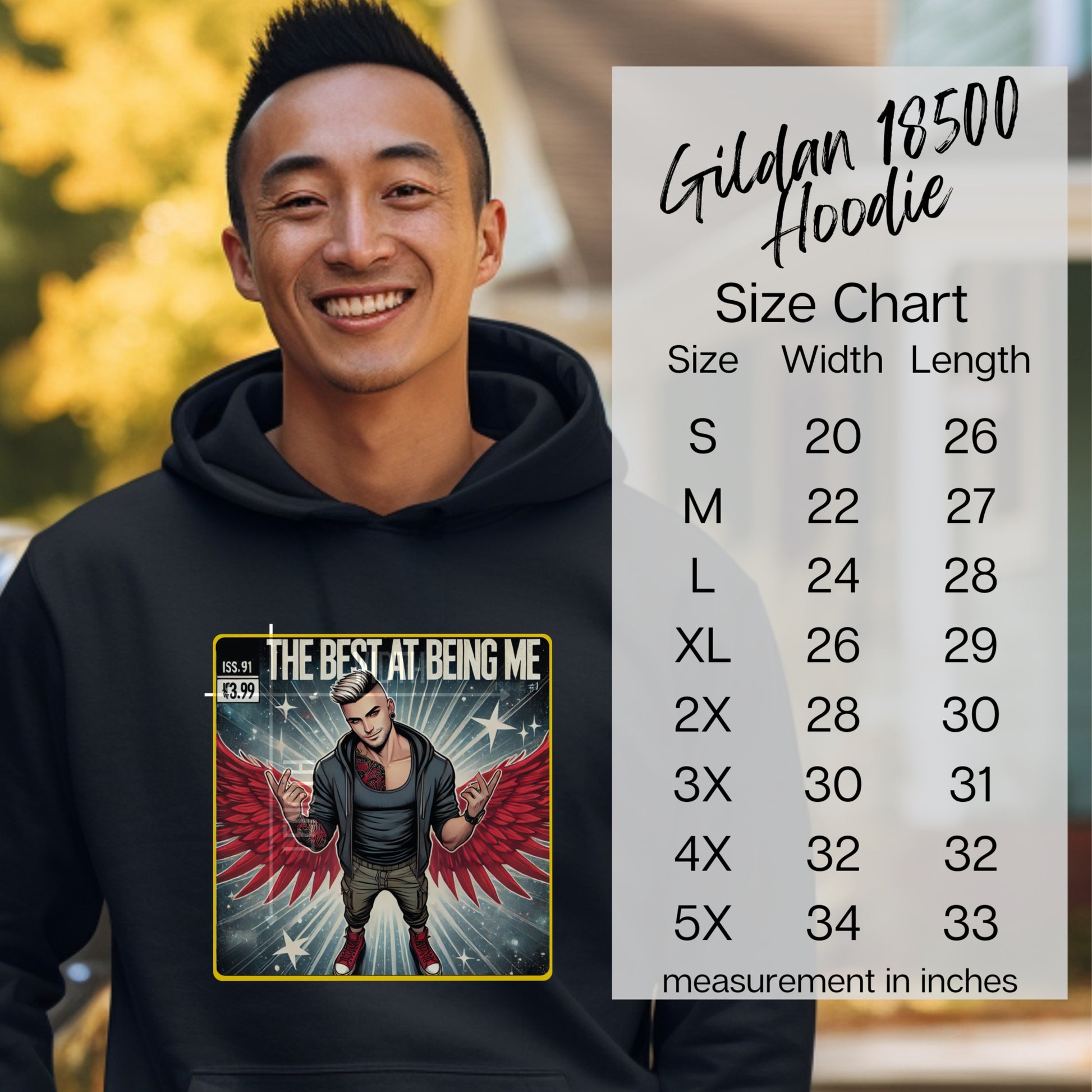 The Best At Being Me Graphic Gildan 18500 Hoodie