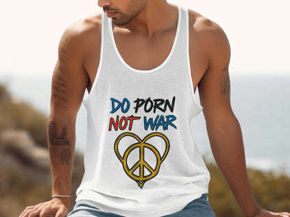 Do Porn Not War Peace Sign Graphic Tank Top product type