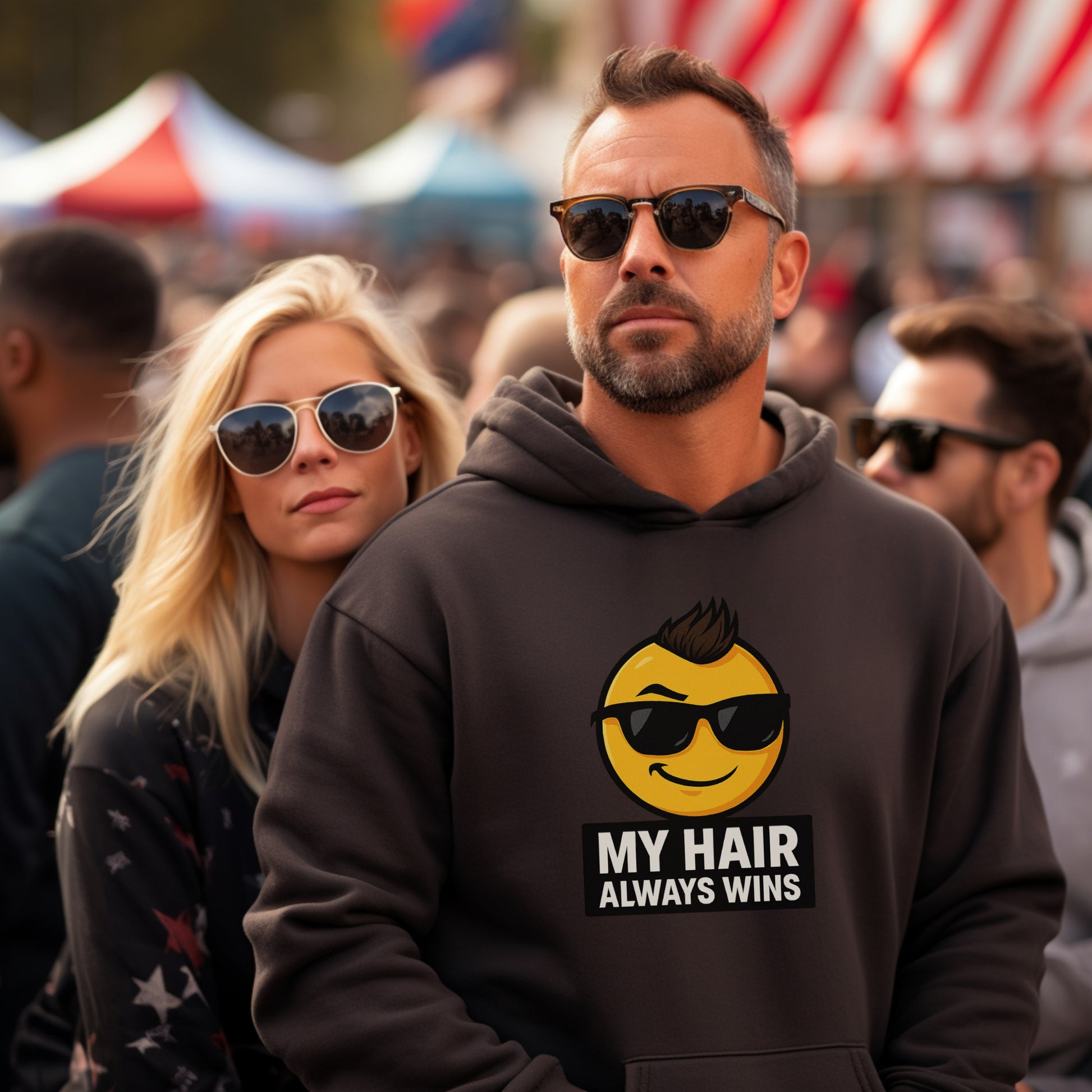 My Hair Always Wins Hoodie product type