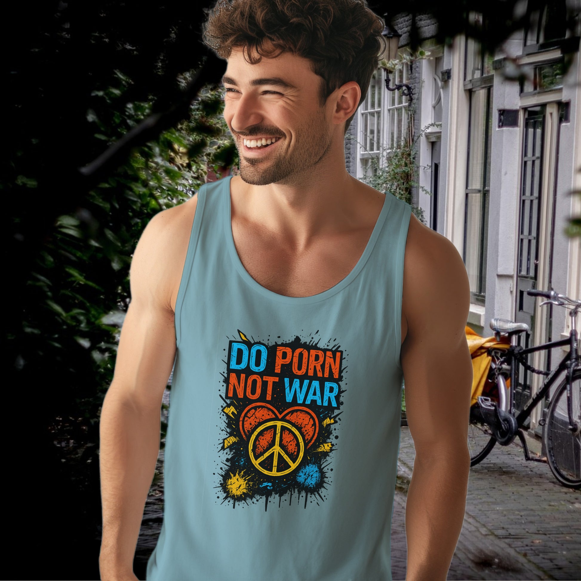 Do Porn Not War Graphic Men's Tank Top product