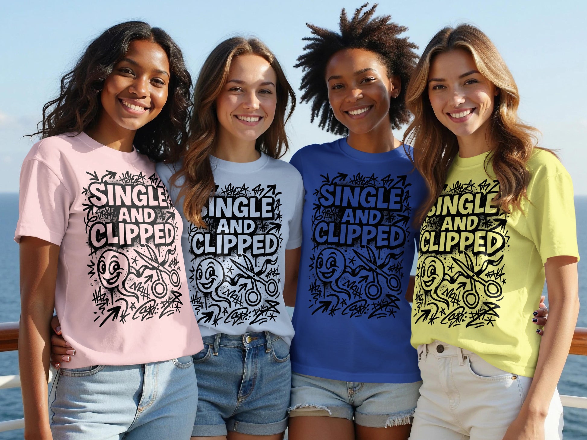 Single and Clipped Graphic T-Shirt product type