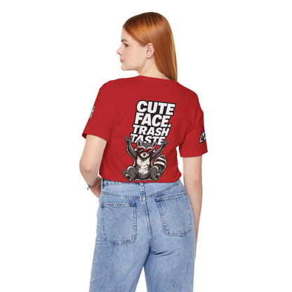 Cute Face, Trash Taste – Funny Raccoon Graphic Tee