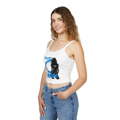 PILATES INSIDE | Funny Fitness Graphic Spaghetti Strap Tank Top | Pilates Lifestyle Streetwear