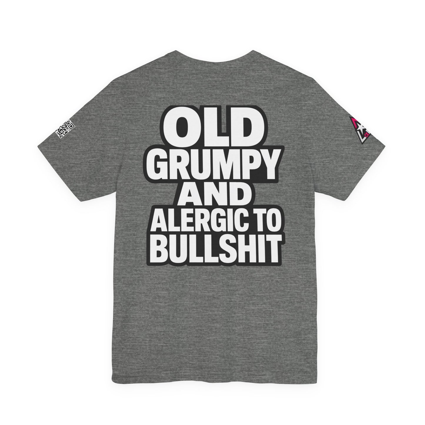 Old Grumpy & Allergic to Bullshit Graphic T-Shirt | Funny Sarcastic Tee