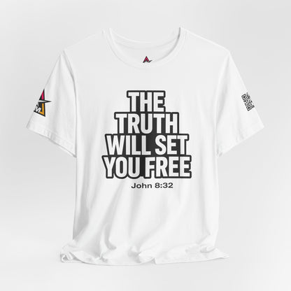 The Truth Will Set You Free Graphic T-Shirt | John 8:32 Bible Verse Tee | Christian Streetwear