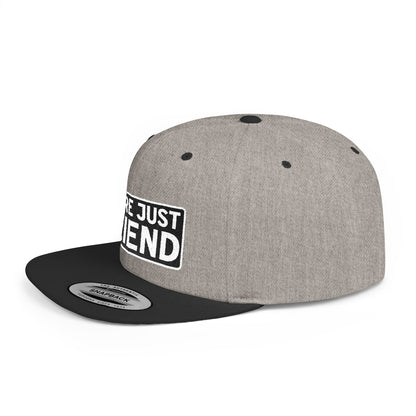 WE'RE JUST FRIENDS Embroidered Snapback Hat | Funny Friend Zone Cap | Sarcastic Streetwear Hat | Conversation Starter Gift