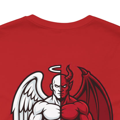 BUILT DIFFERENT Angel & Devil Graphic T-Shirt | Duality Streetwear Tee | Bold Unisex Statement Shirt