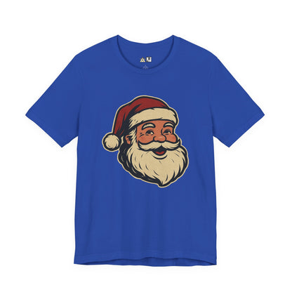 Classic Santa Smile – Vintage Unisex Christmas Graphic T-Shirt
