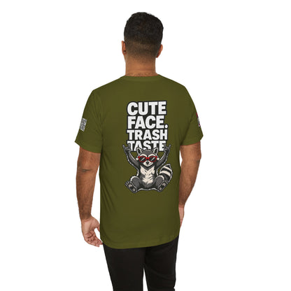 Cute Face, Trash Taste – Funny Raccoon Graphic Tee