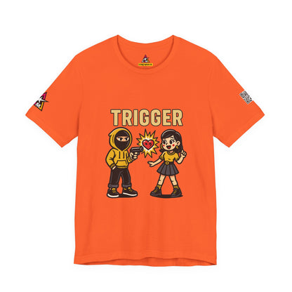 Trigger Graphic T-Shirt | Funny Dating Tee | Toxic Love Streetwear  TRIGGER