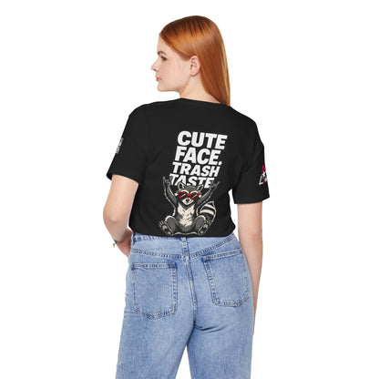 Cute Face, Trash Taste – Funny Raccoon Graphic Tee
