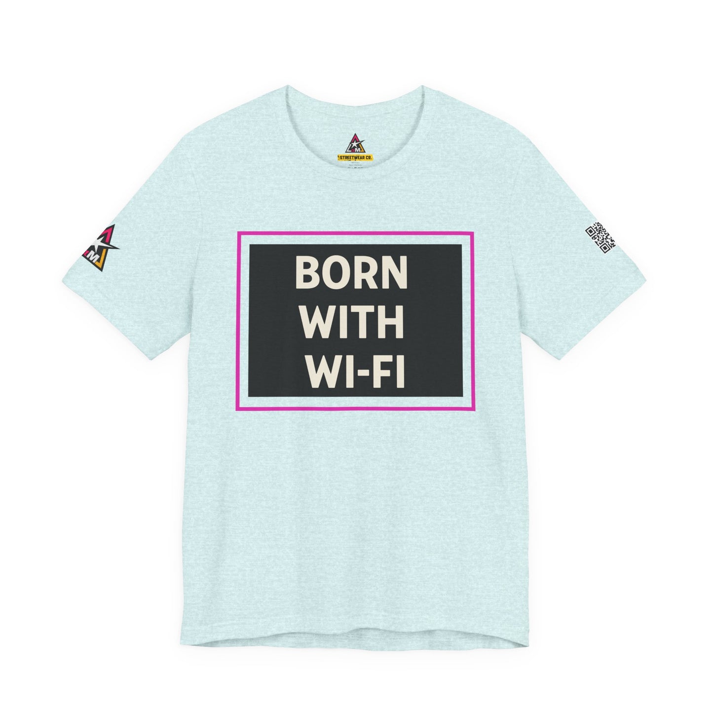 BORN WITH WI-FI | Funny Millennial Graphic Tee | Tech Humor Streetwear