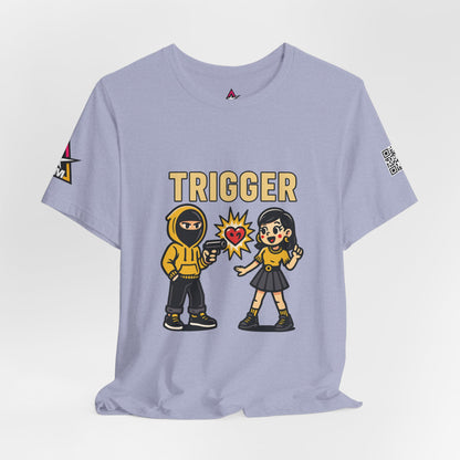 Trigger Graphic T-Shirt | Funny Dating Tee | Toxic Love Streetwear  TRIGGER