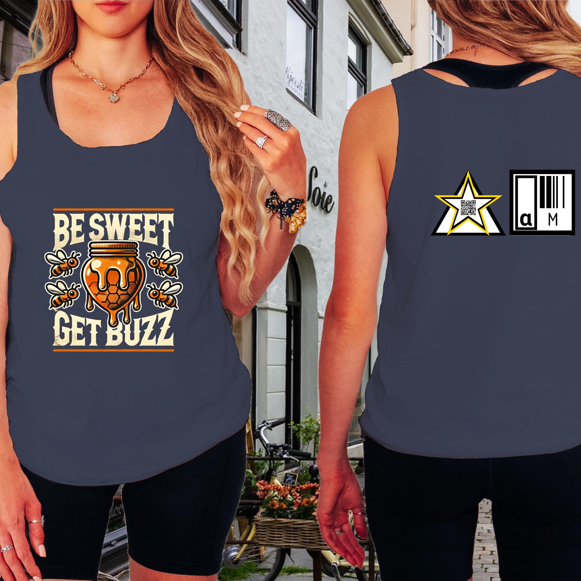 Be Sweet Get Buzz Bees Design Graphic Tank Top product