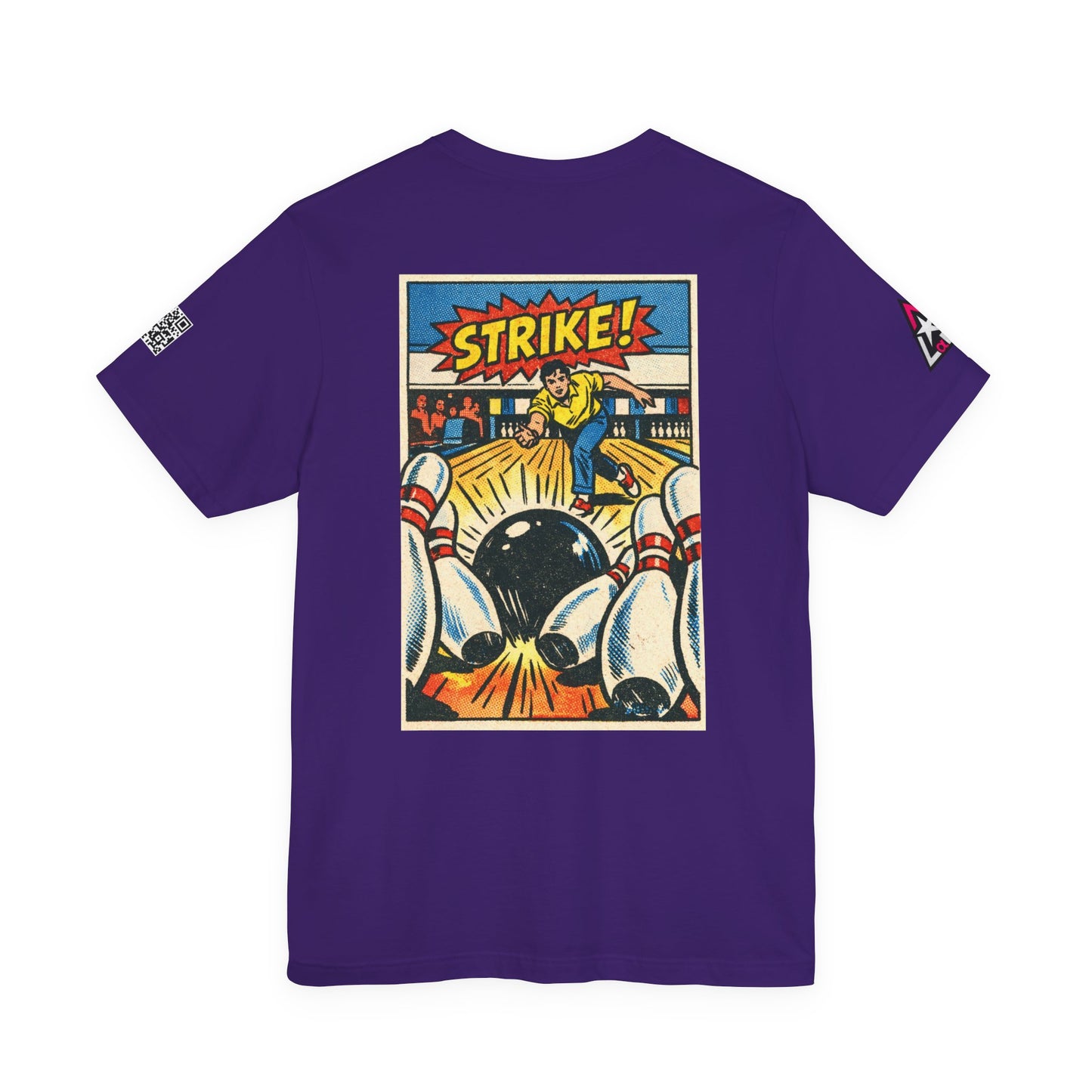 Strike Graphic T-Shirt | Bowling Streetwear Tee | Retro Bowling Shirt  STRIKE.
