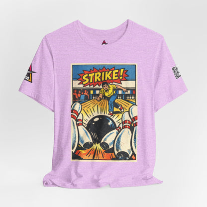 Strike Graphic T-Shirt | Bowling Streetwear Tee | Retro Bowling Shirt  STRIKE.