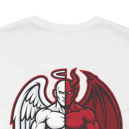 BUILT DIFFERENT Angel & Devil Graphic T-Shirt | Duality Streetwear Tee | Bold Unisex Statement Shirt