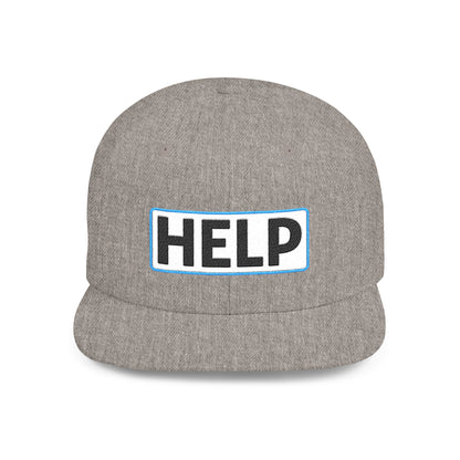 HELP Embroidered Snapback Hat | Funny Trucker Cap | Sarcastic Streetwear Hat | Festival & Everyday Cap Gift