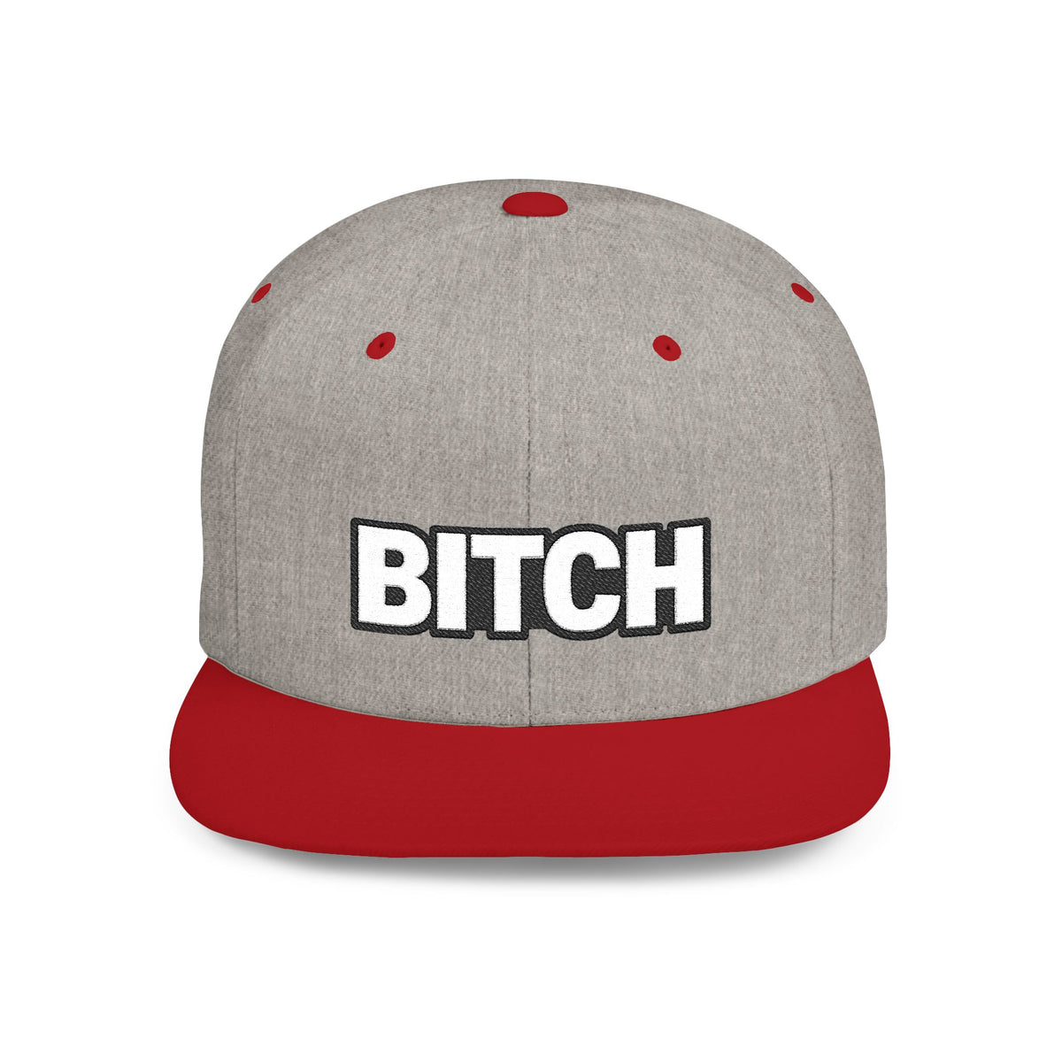 BITCH Embroidered Snapback Hat | Funny Statement Cap | Bold Streetwear Flat Bill | Conversation Starter Gift