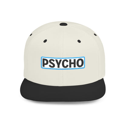 PSYCHO Embroidered Snapback Hat | Funny Statement Cap | Bold Streetwear Flat Bill | Conversation Starter Gift