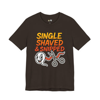 Single, Shaved & Snipped – Unisex Streetwear Graphic Tee