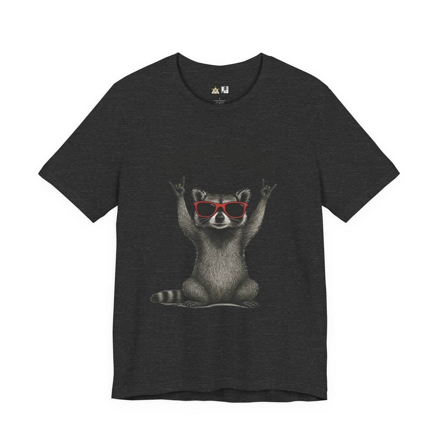 Stay Wild Raccoon Tee – Unisex Streetwear Graphic Tee