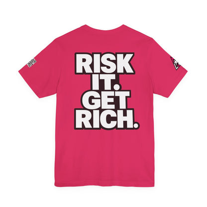 Risk It. Get Rich. – Bold Motivational Graphic Tee