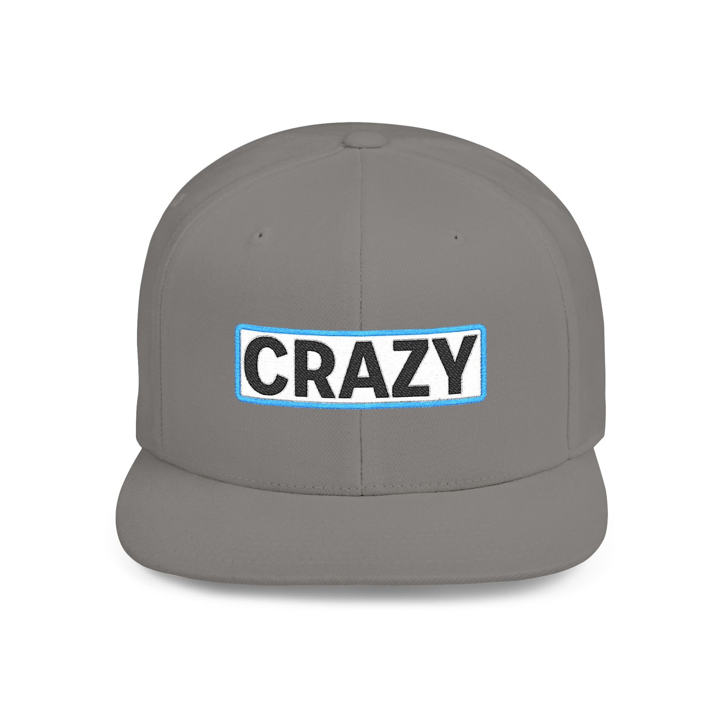 CRAZY Embroidered Snapback Hat | Funny Statement Cap | Bold Streetwear Flat Bill | Conversation Starter Gift