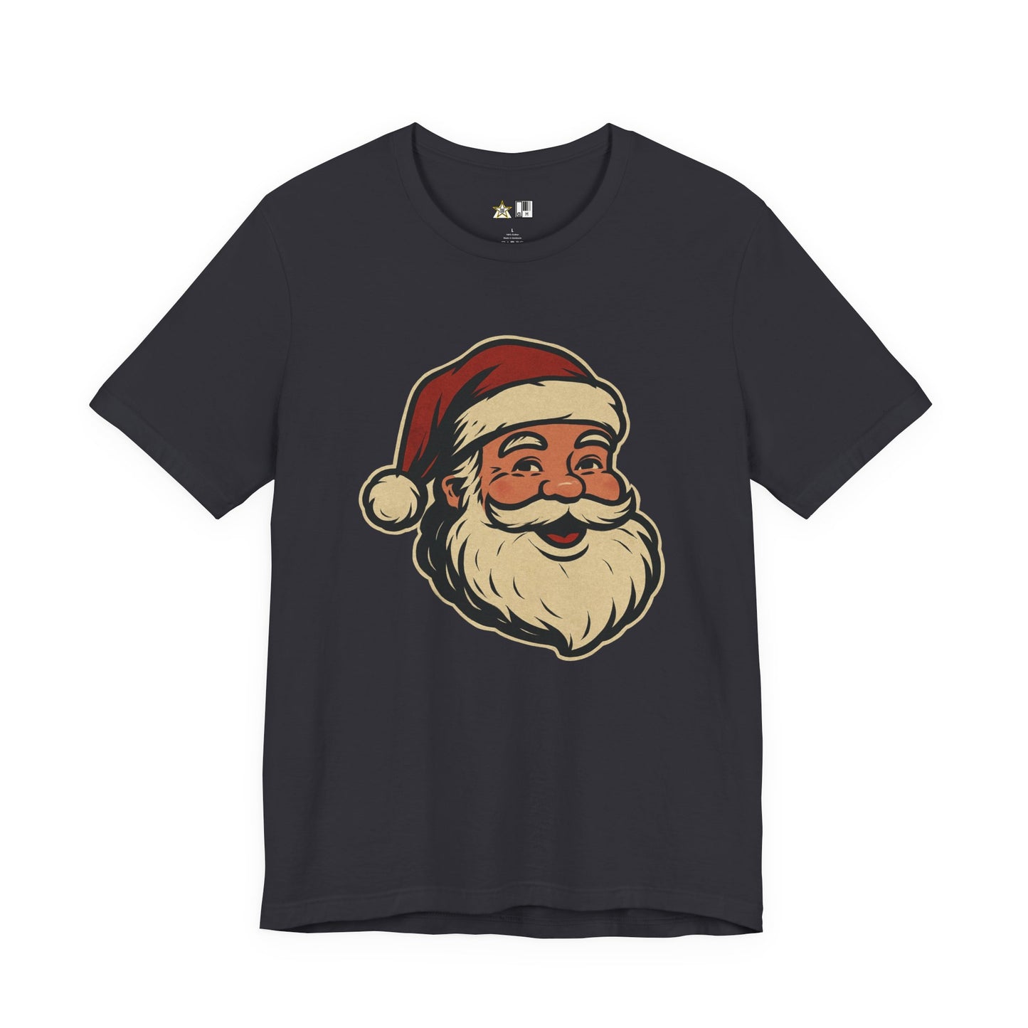 Classic Santa Smile – Vintage Unisex Christmas Graphic T-Shirt