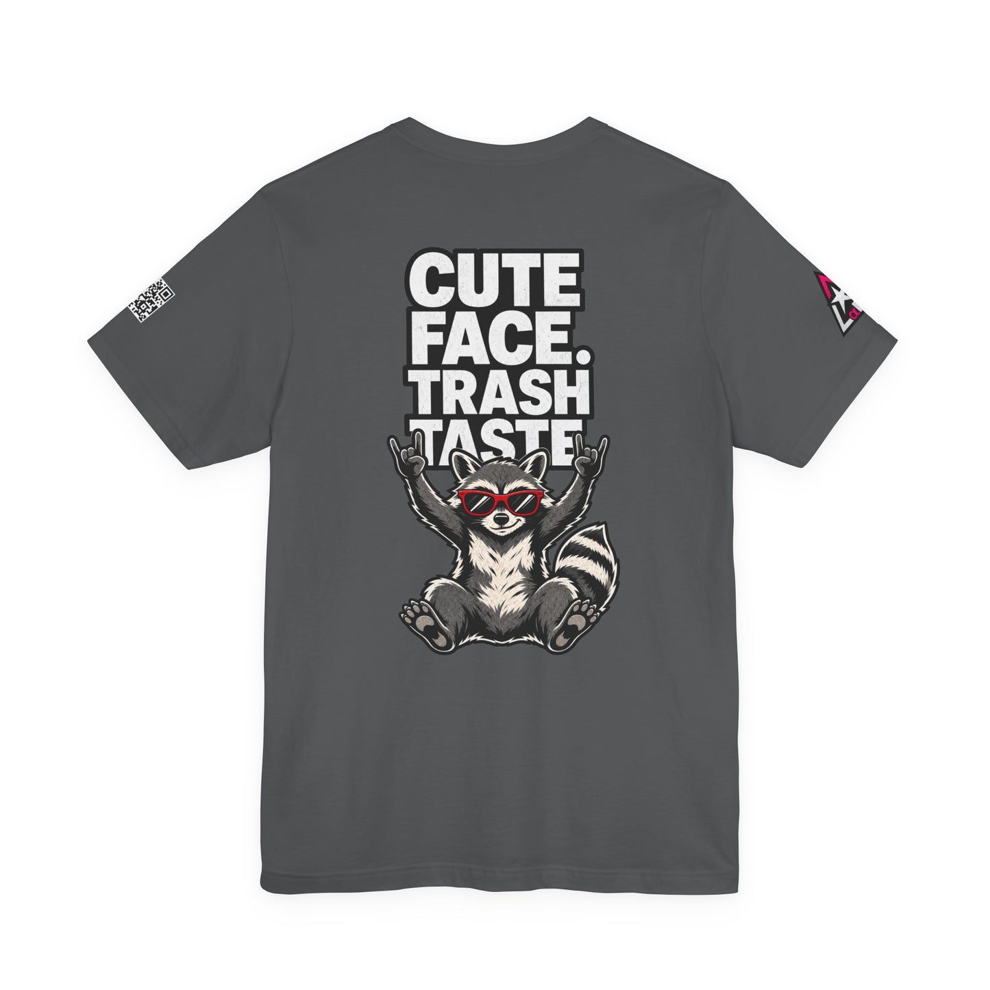 Cute Face, Trash Taste – Funny Raccoon Graphic Tee
