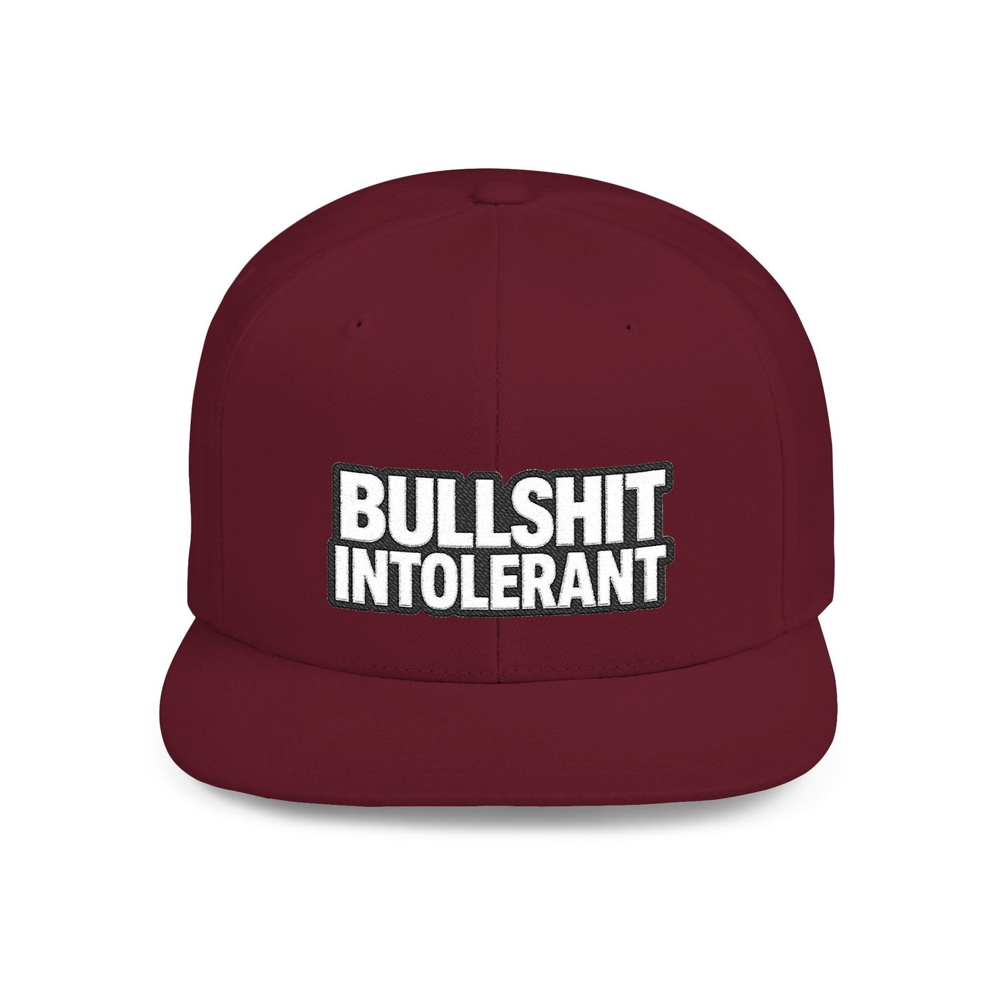 Bullshit Intolerant – Funny Sarcastic Streetwear Snapback