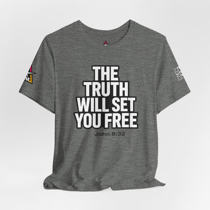 The Truth Will Set You Free Graphic T-Shirt | John 8:32 Christian Tee | Faith Streetwear Shirt