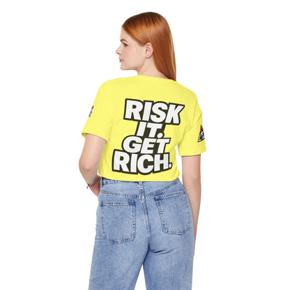 Risk It. Get Rich. – Bold Motivational Graphic Tee